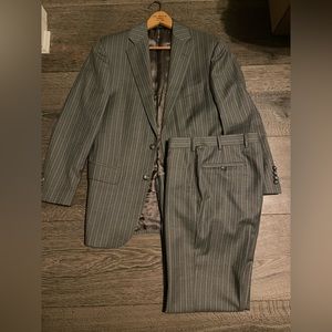 COPY - Brooks Brothers Regent Fit Grey Striped Suit 36s
